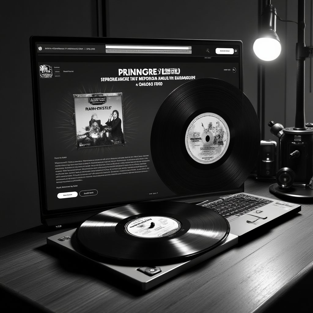 Design de website pentru magazin de viniluri